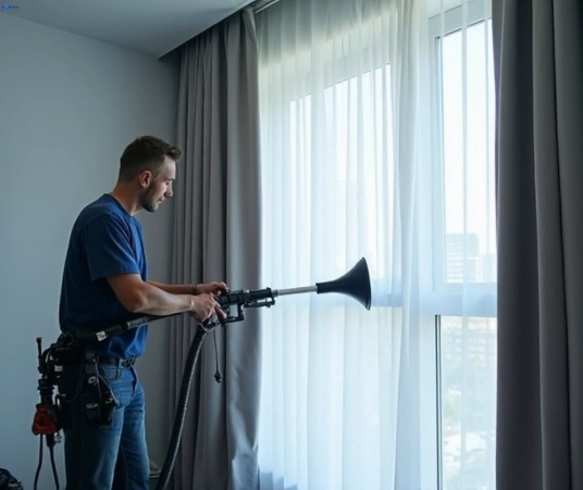 Professional drapes cleaning process tools Matty Curtain Cleaning ransome